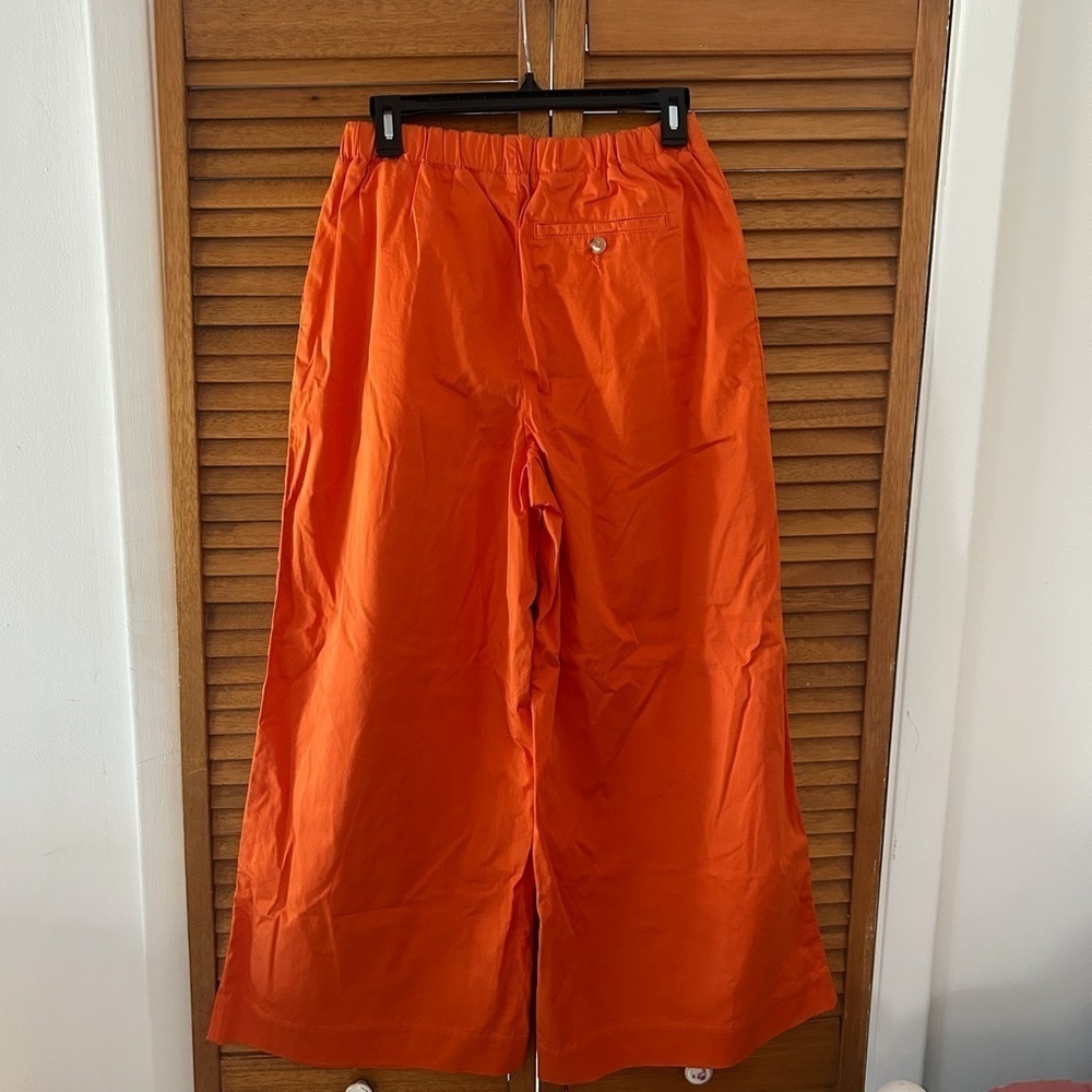Maeve By Anthropologie Women’s Orange Slouchy Wide Leg Trousers Sz 4 - Picture 6 of 8